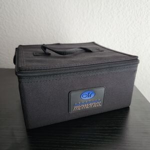 Creative Memories Black Portable Storage POD Tote Zip Closure 8.5"x7"x4"